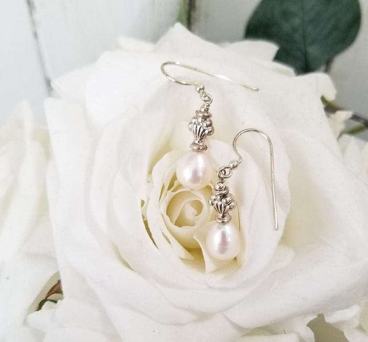 Pearl Finial Earrings