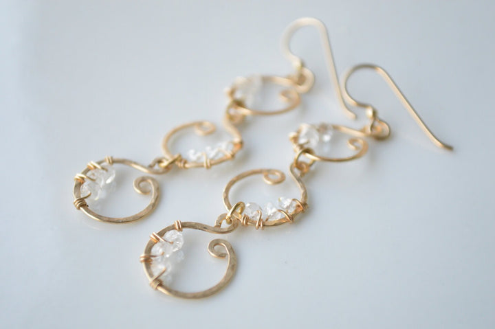 Topaz Cascade Chandelier Earrings