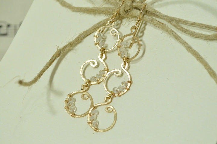 Topaz Cascade Chandelier Earrings