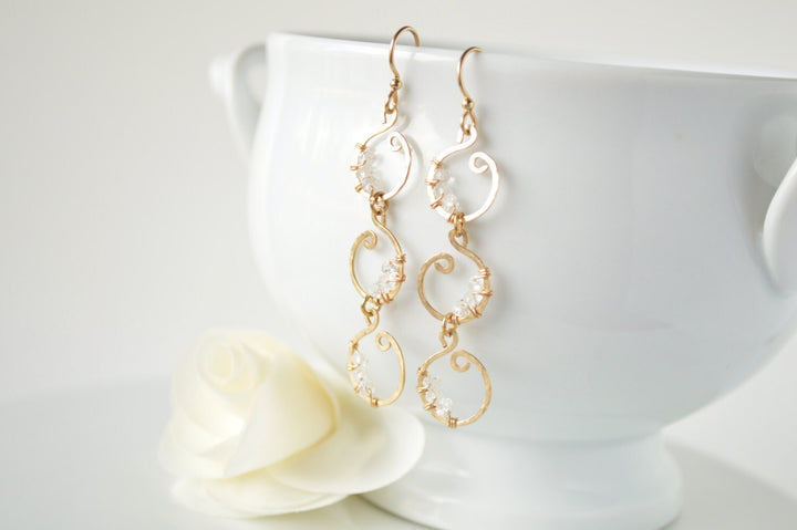 Topaz Cascade Chandelier Earrings