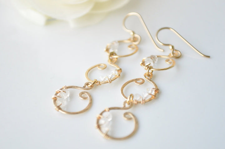 Topaz Cascade Chandelier Earrings
