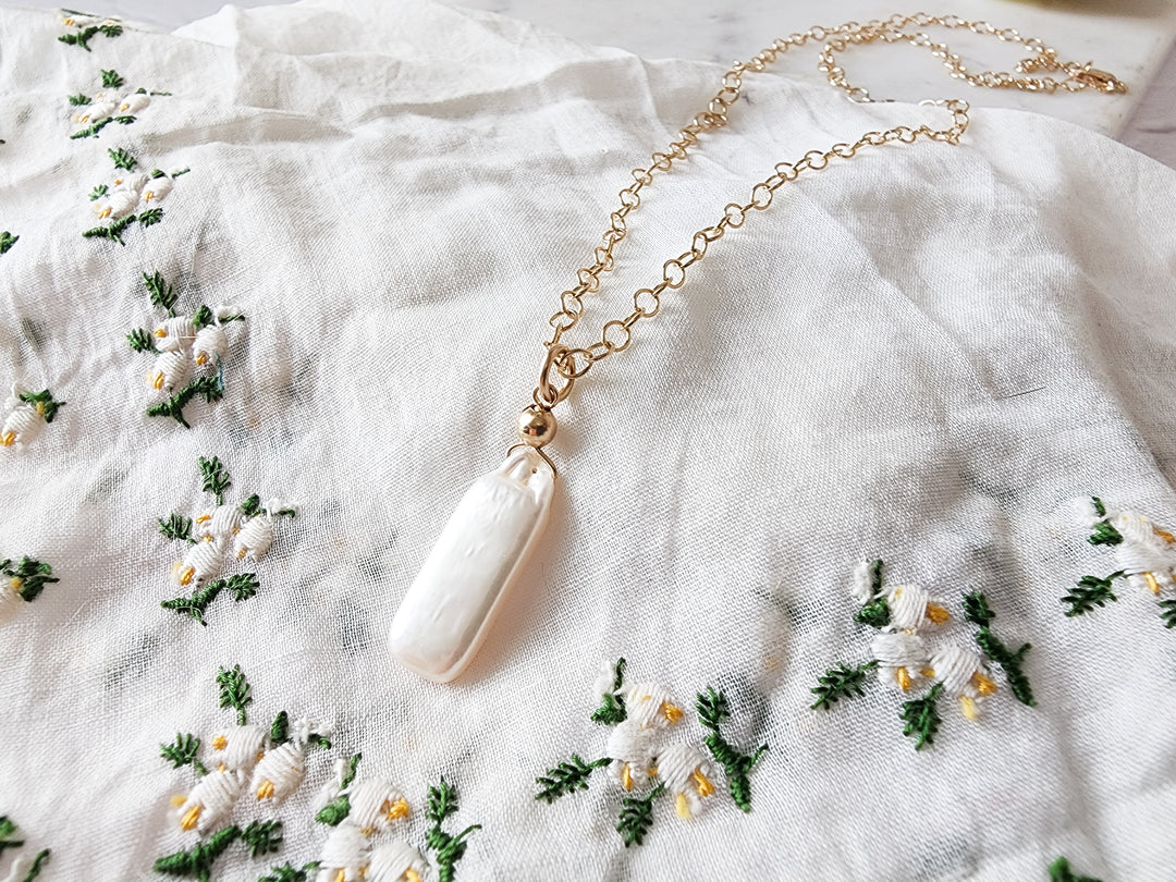Pearl Baguette Necklace
