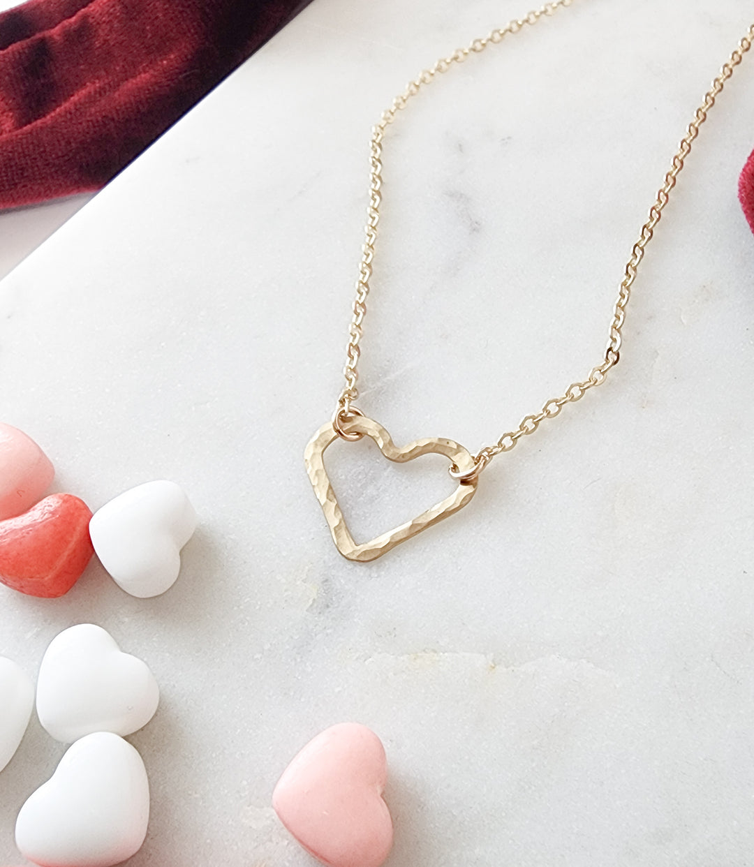 Hammered Heart Necklace