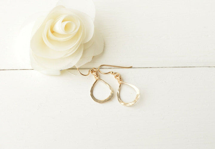 Teardrop Earrings in Gold
