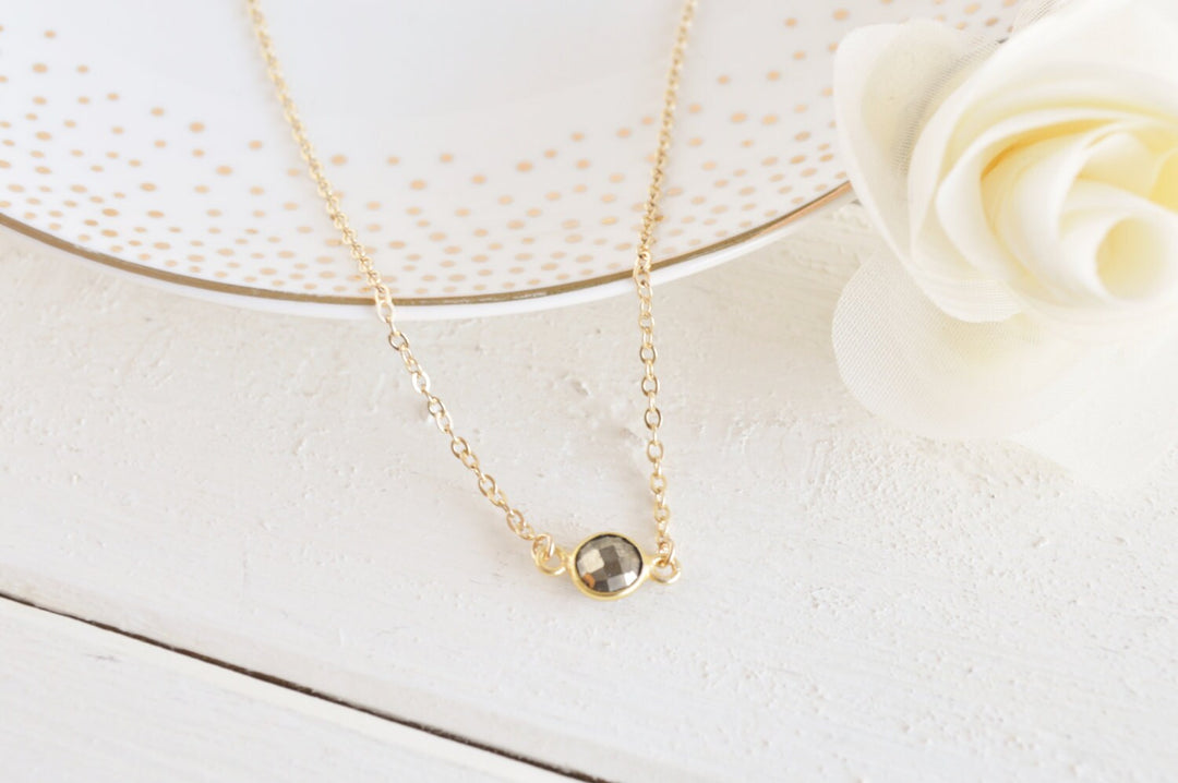 Petit Pyrite Necklace