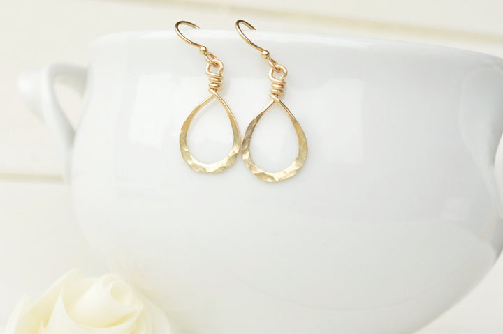Teardrop Earrings in Gold