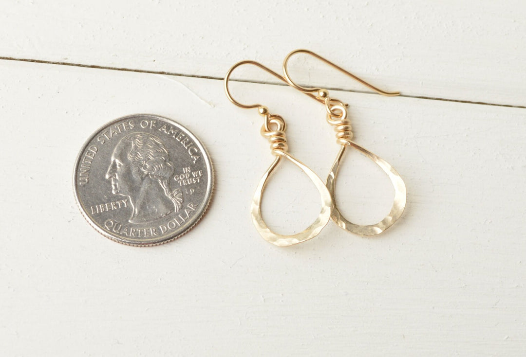 Teardrop Earrings in Gold