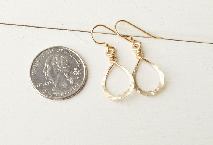 Teardrop Earrings in Gold