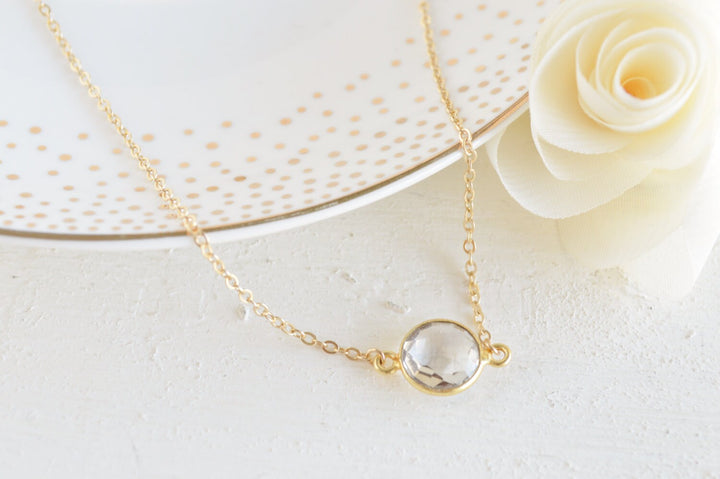 Quartz Bezel Necklace
