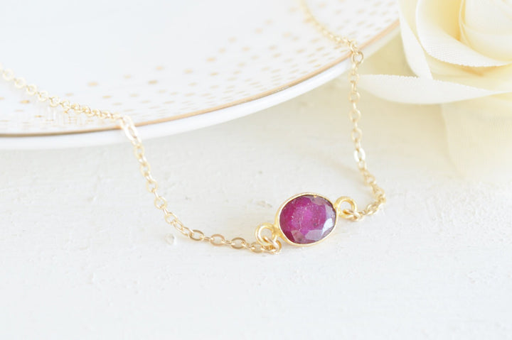 Ruby Ellipse Necklace