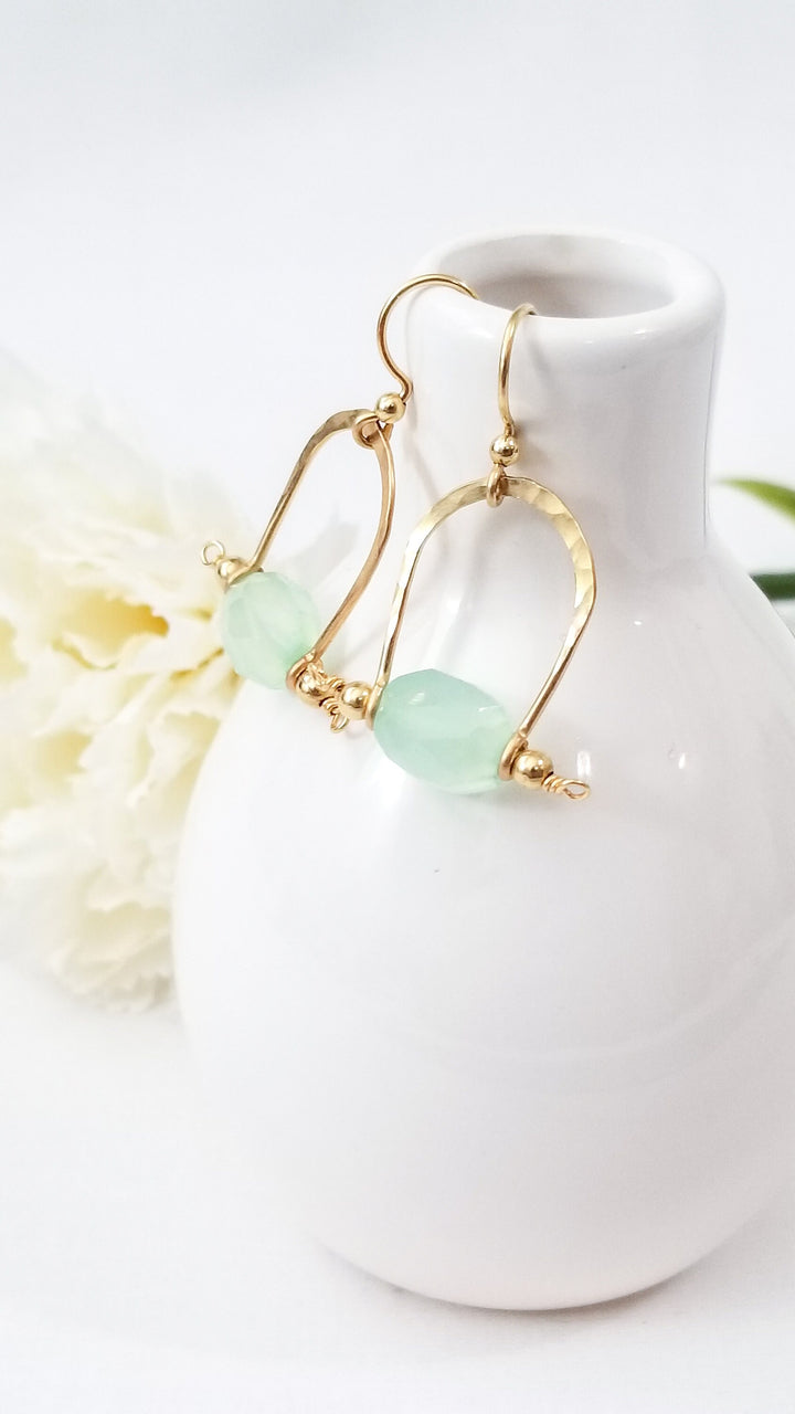 Bit & Bridle Chalcedony Earrings