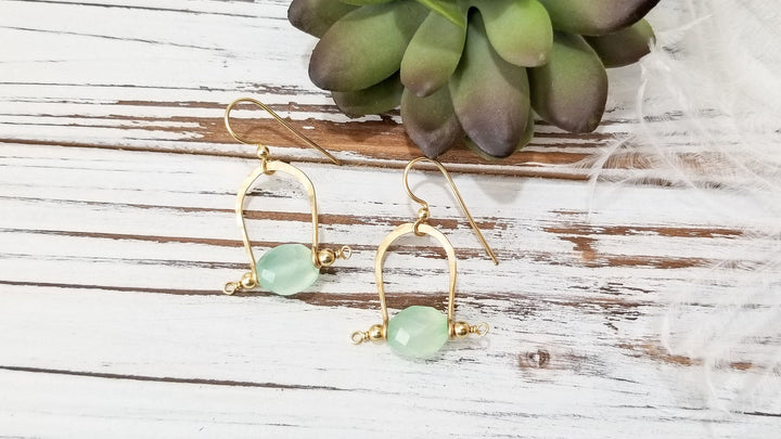 Bit & Bridle Chalcedony Earrings