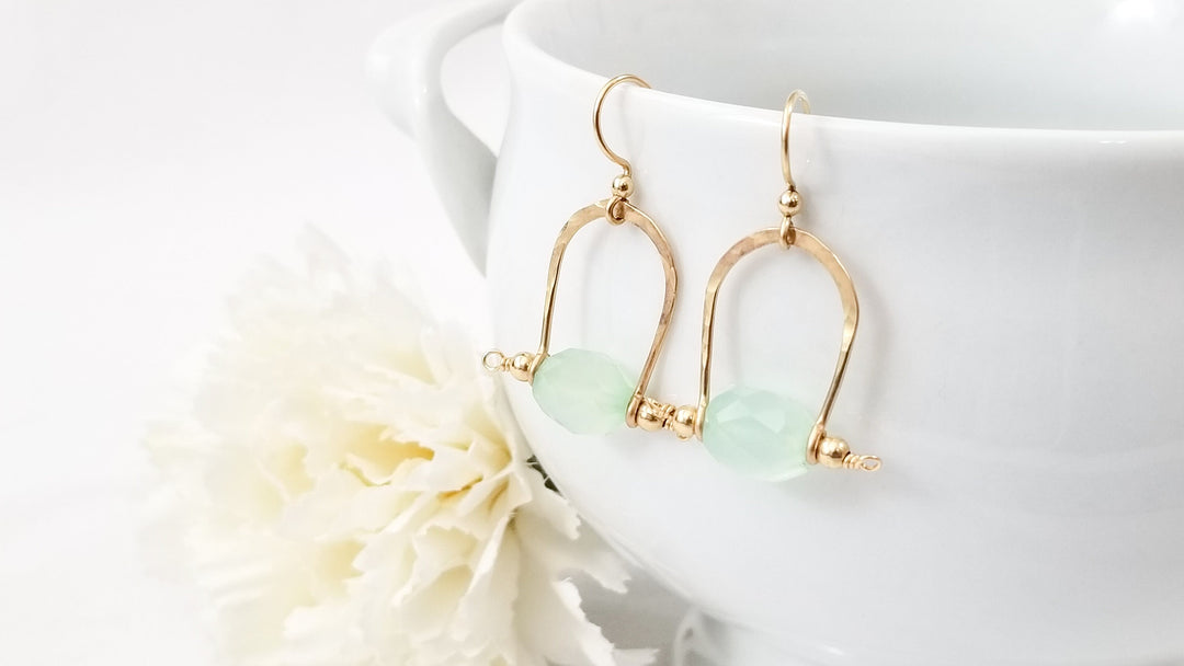 Bit & Bridle Chalcedony Earrings