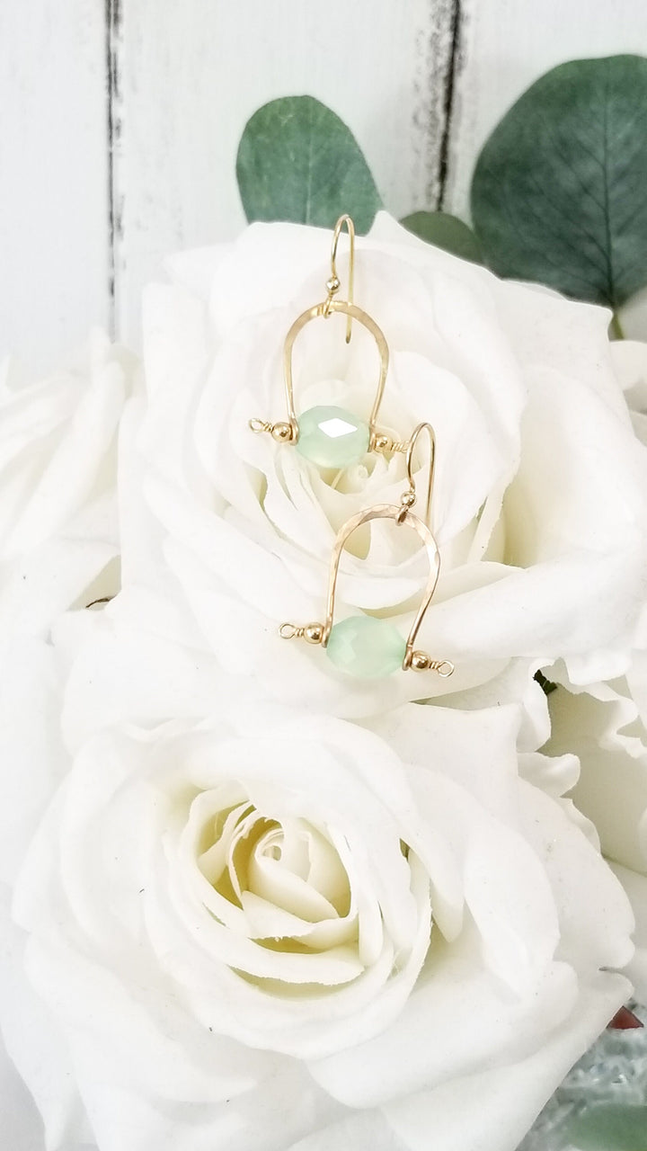 Bit & Bridle Chalcedony Earrings