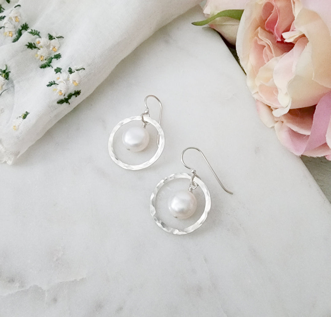 Full Circle Earrings in Silver