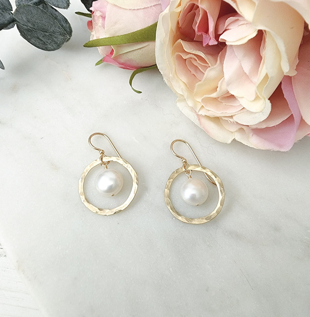 Full Circle Earrings in Gold