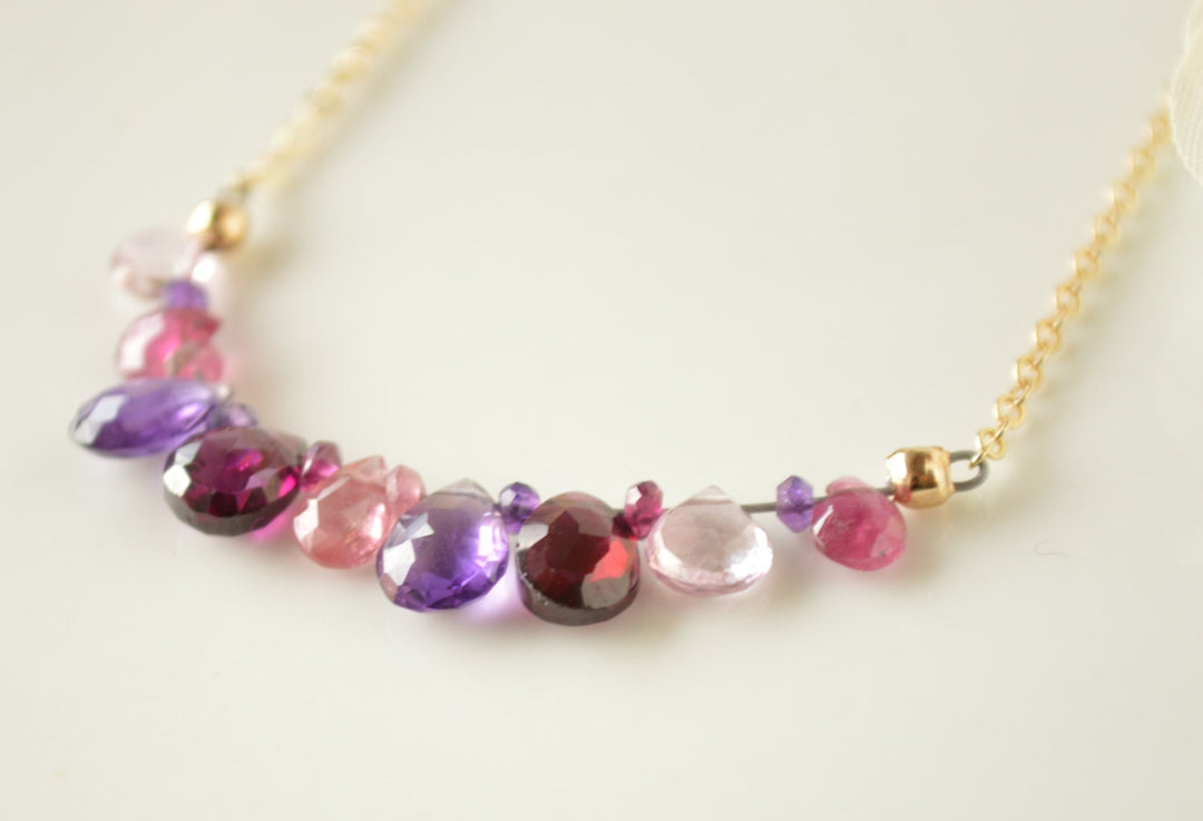 Bouquet Briolette Bar Necklace