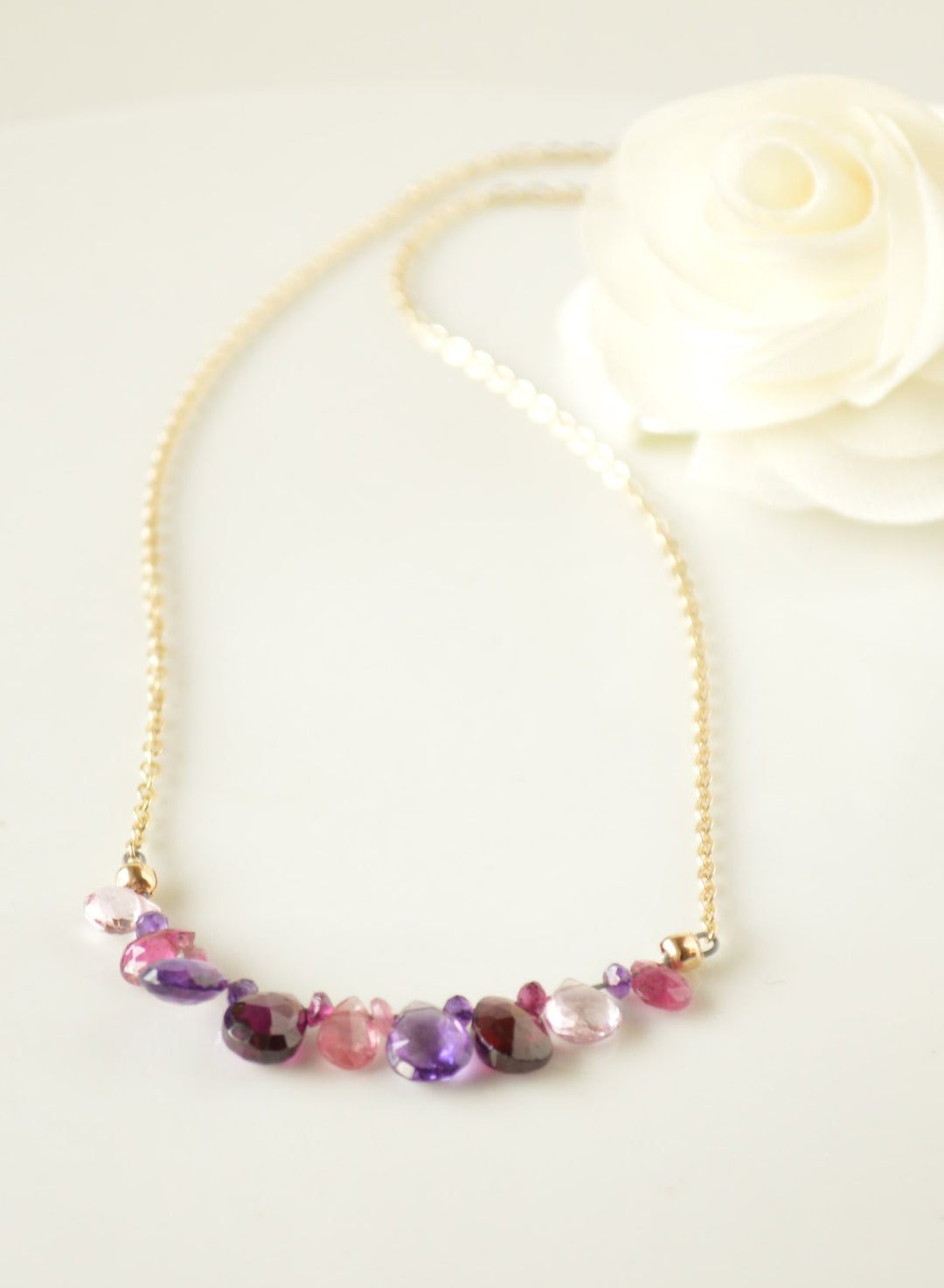 Bouquet Briolette Bar Necklace
