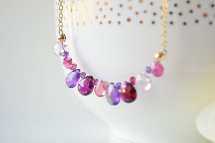 Bouquet Briolette Bar Necklace