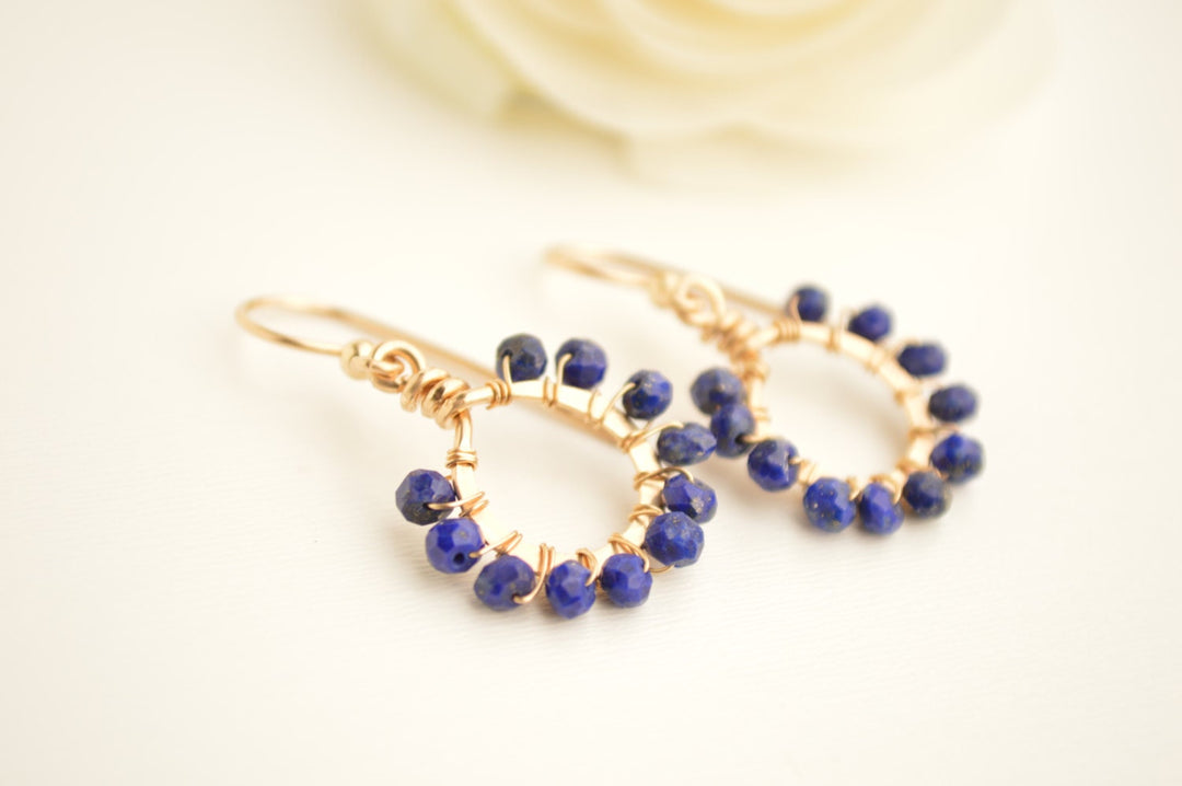Navy & Gold Starburst Earrings