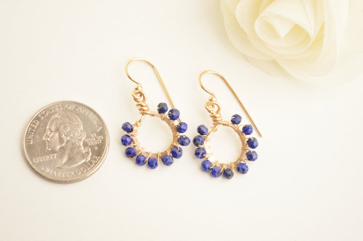 Navy & Gold Starburst Earrings